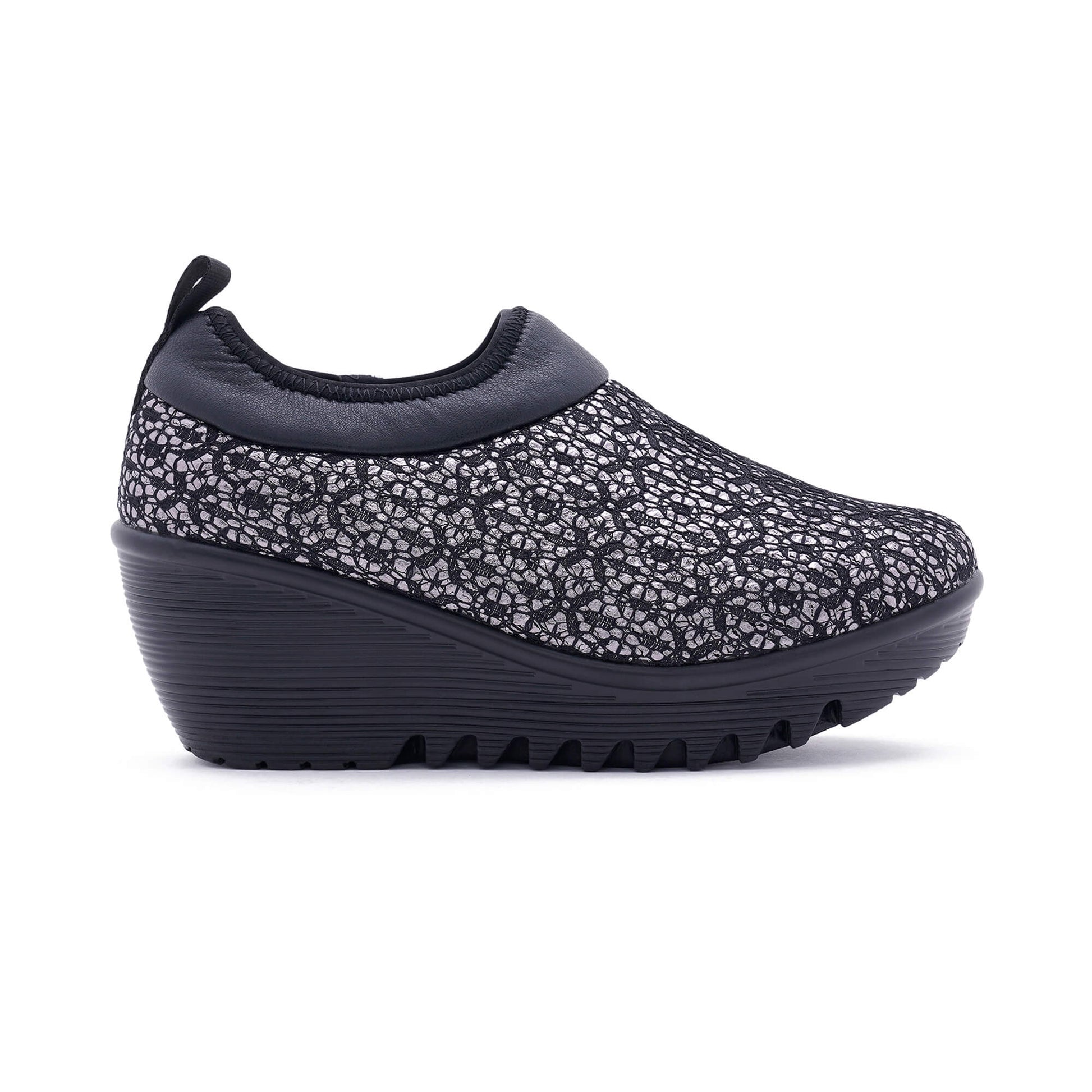Oslo Multi Silver Wedge Heel