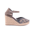 Zaira Bronze-Silver-Black Metallic Espadrilles