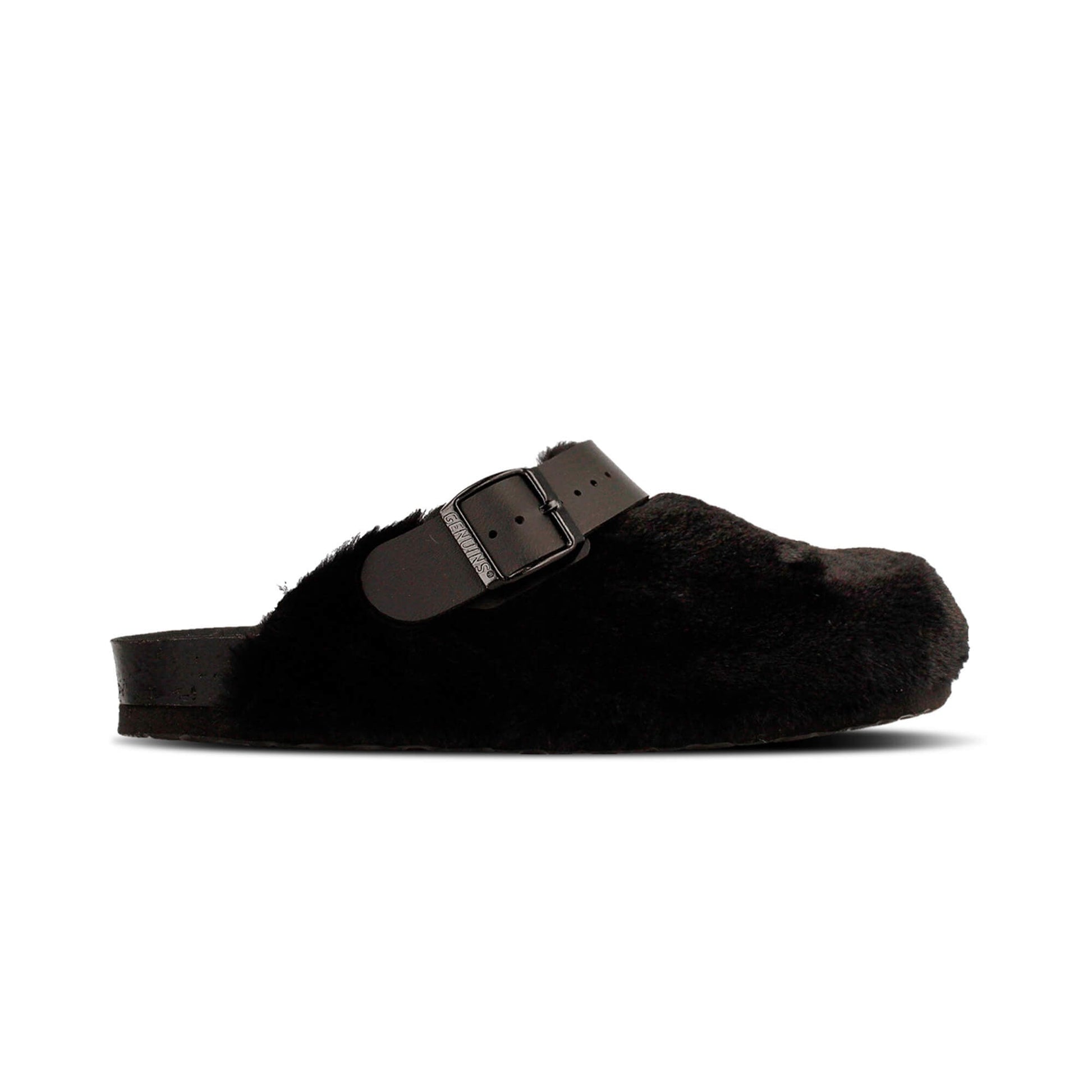 Shetland Fur Black Clogs