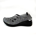 Ithaca Pewter,Green,Blue Shine  Wedge Heel                                                                      