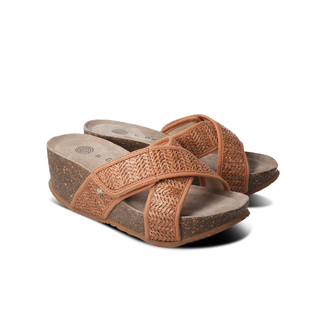 Benicasim Brown Raffia Sandals