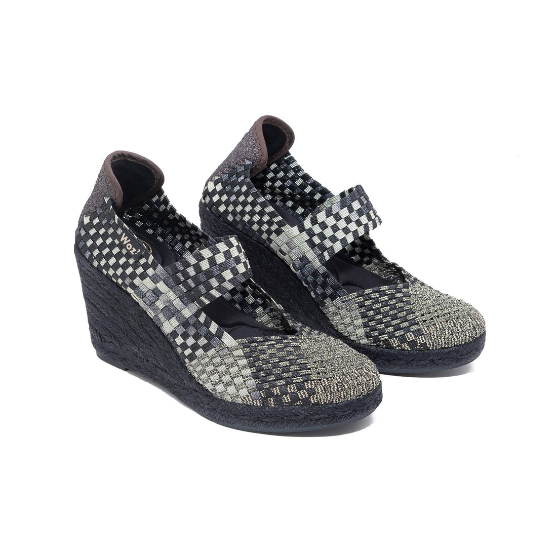 Viareggio Gold Black Shade-Metal.Black Espadrilles