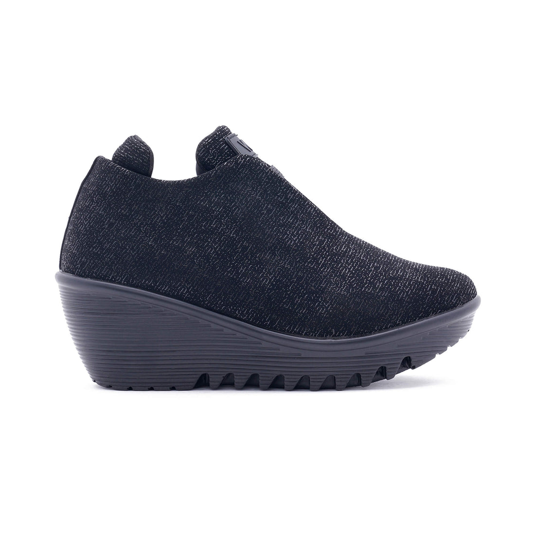 Moscow Black Silver Wedge Heel 