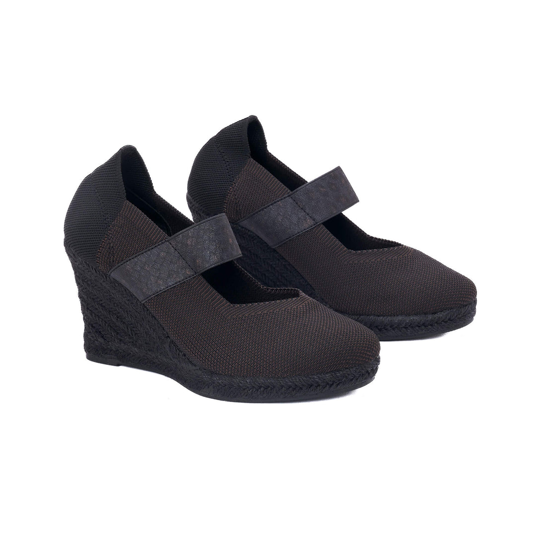 Catania Black Dark Brown Espadrille