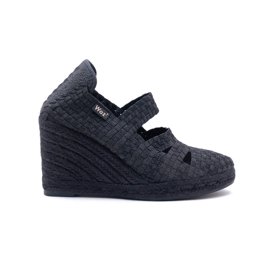 Massa Black/Silver-Black Shining Espadrilles
