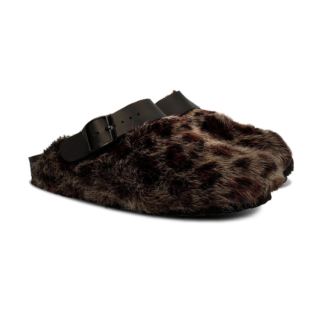Shetland Fur Gray Clogs 